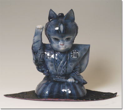 福助 招き福助 招き猫 錦彩七福神福助招き猫 7号 : 稲葉仏壇店 Yahoo!店 - 通販